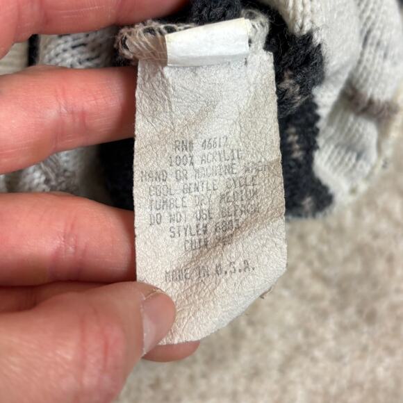 Vintage Alan Stuart 3D Knit Sweater Men's Medium Retro Dad - Picture 7 of 11